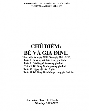 bìa bé và gia đình