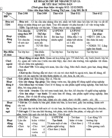 Lam KH tuần 13