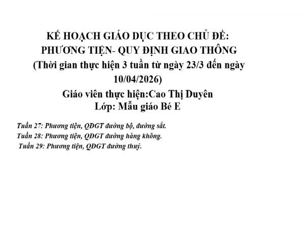 giao thong be E
