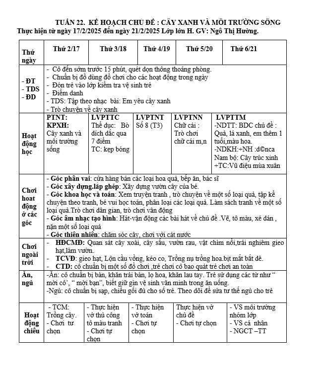 KH tuần 22 5h