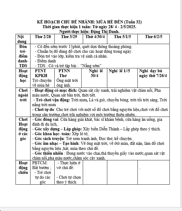 TUẦN 32