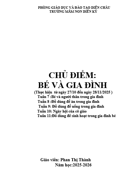 ảnh cd bé và gia dình