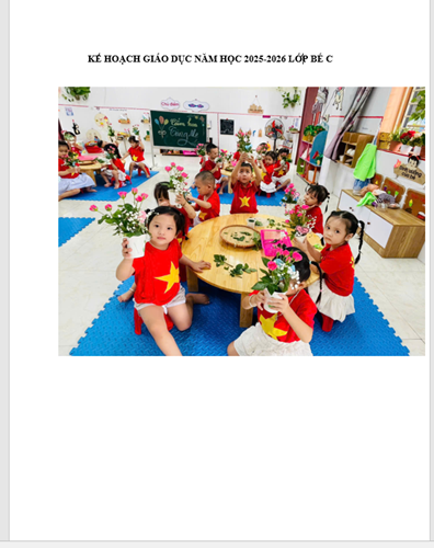 KẾ HOẠCH MỤC TIÊU NĂM HỌC 2025 2026 LỚP BÉ C
