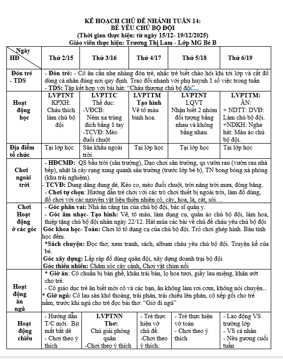 Lam KH Tuần 14
