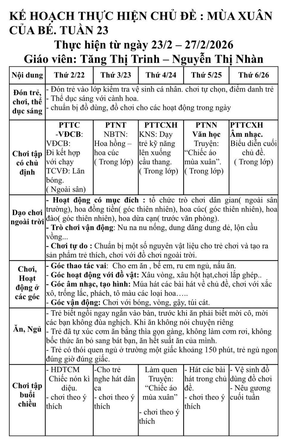Tuần 23