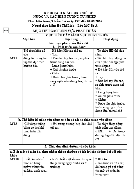KH NƯỚC HTTN