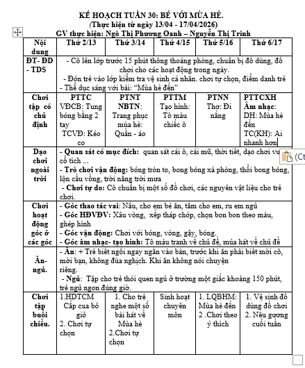 TUẦN 30